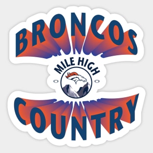 Mile High Broncos Country Sticker